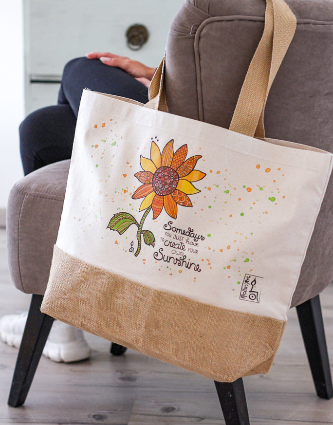 Jutetasche "Sonnenblume"