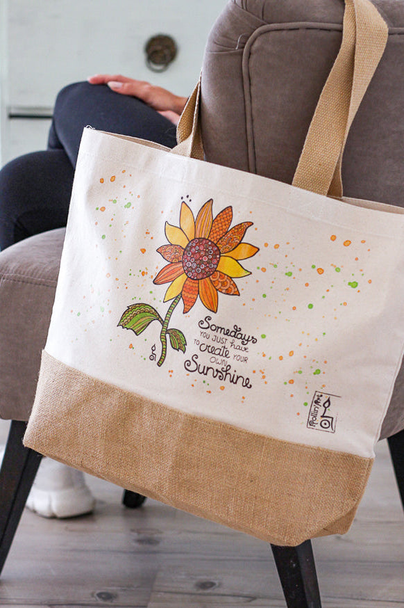 Jutetasche "Sonnenblume"