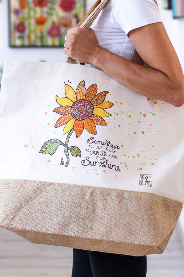 Jutetasche "Sonnenblume"