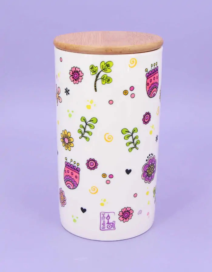 Keramikdose L "Dose voll Glück"