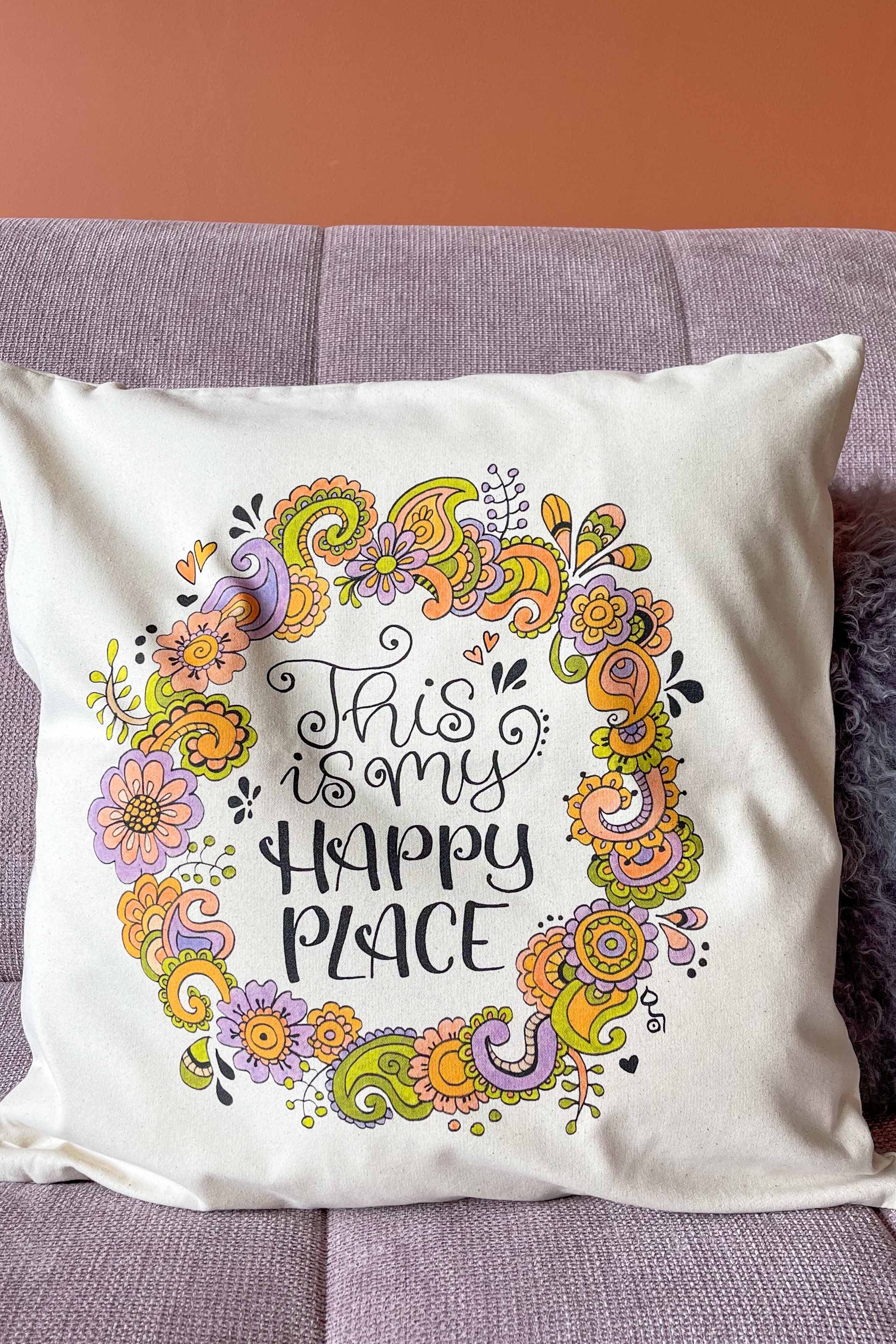Kissenhülle "Happy Place"