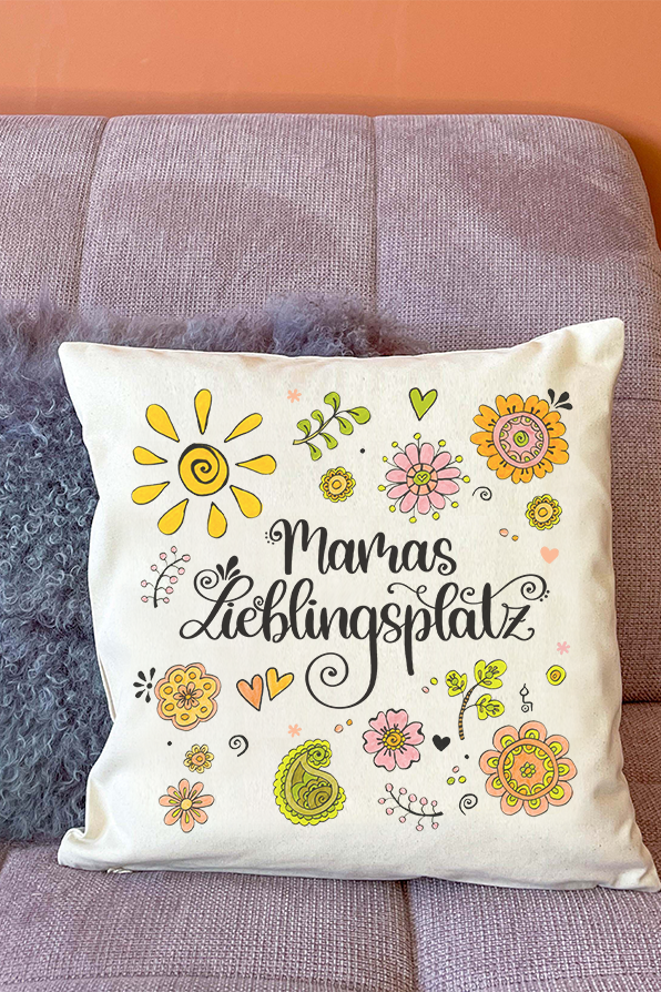Kissenhülle "Mamas Lieblingsplatz"