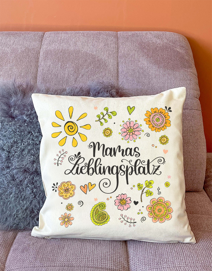 Kissenhülle "Mamas Lieblingsplatz"