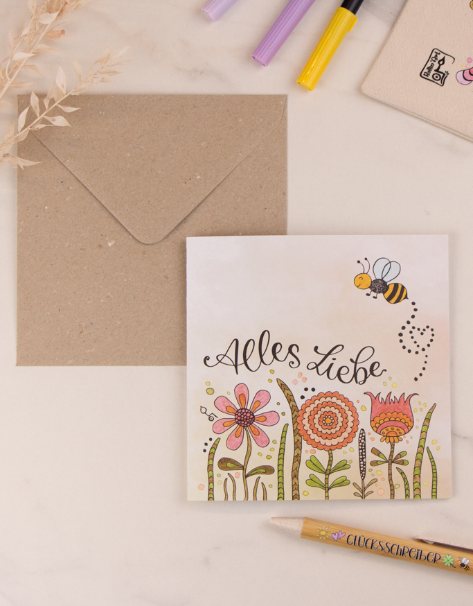 Klappkarte "Alles Liebe"
