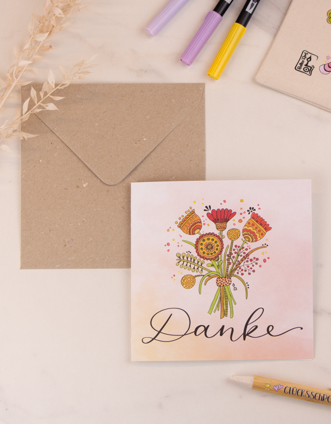 Klappkarte "Danke"