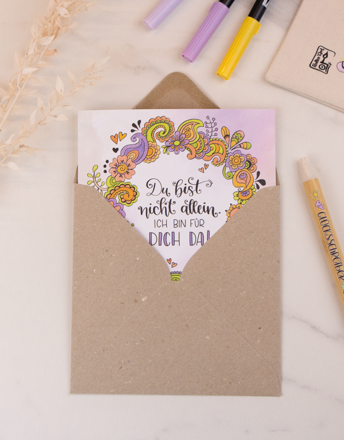 Klappkarte "Du bist nicht allein"