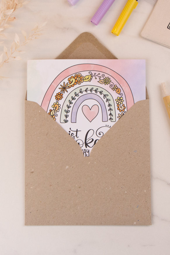 Klappkarte "Es ist okay"