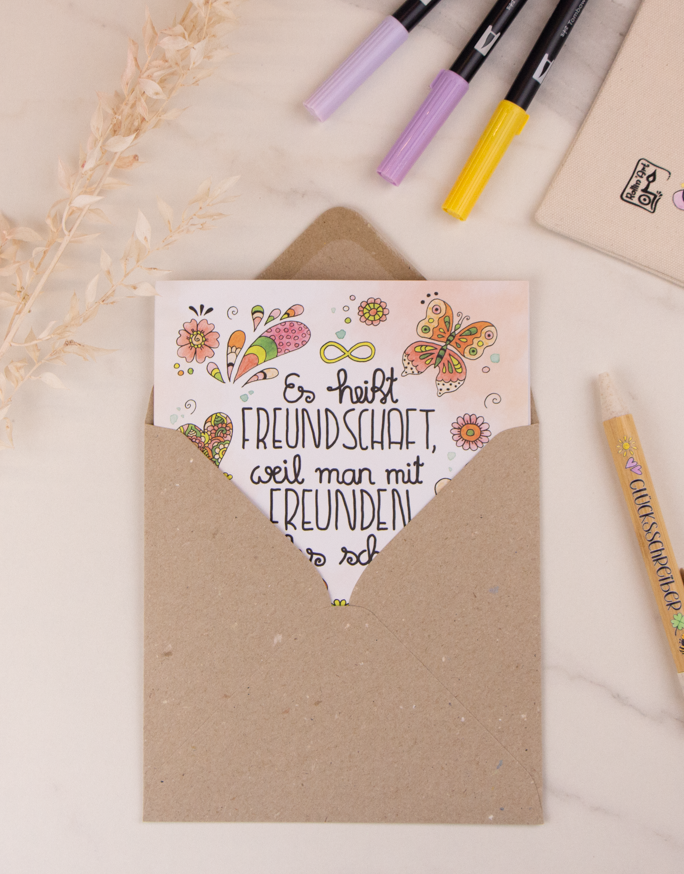Klappkarte "Freundschaft"
