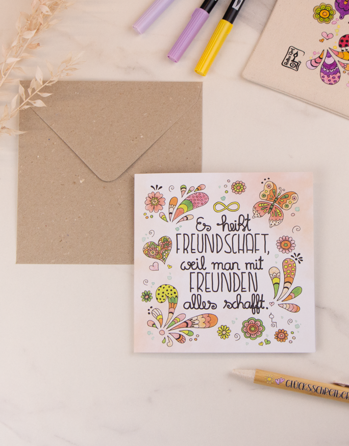 Klappkarte "Freundschaft"