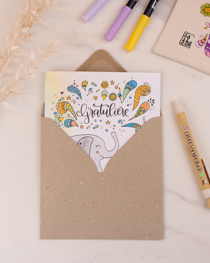 Klappkarte "Gratuliere"