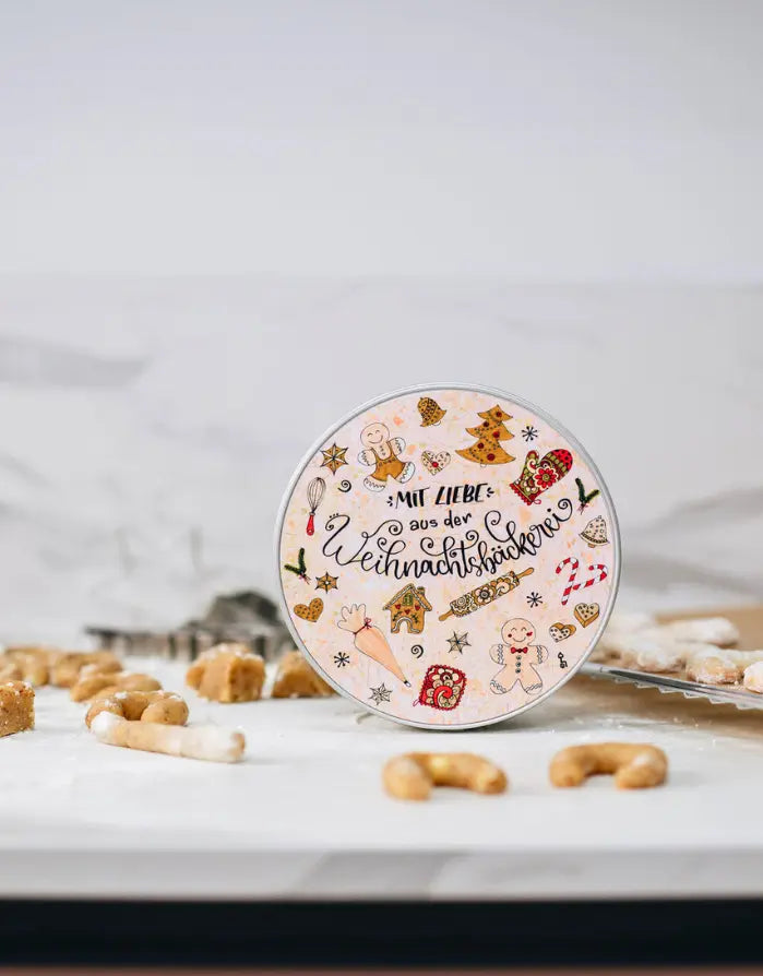 Metalldose rund "Weihnachtsbäckerei"