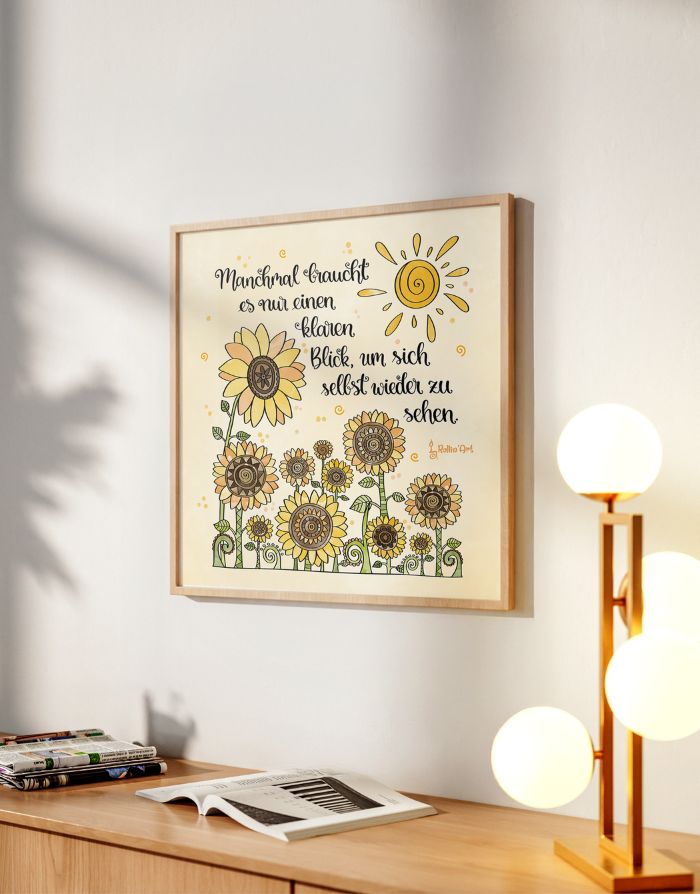 Poster „Manchmal braucht es nur einen klaren Blick“