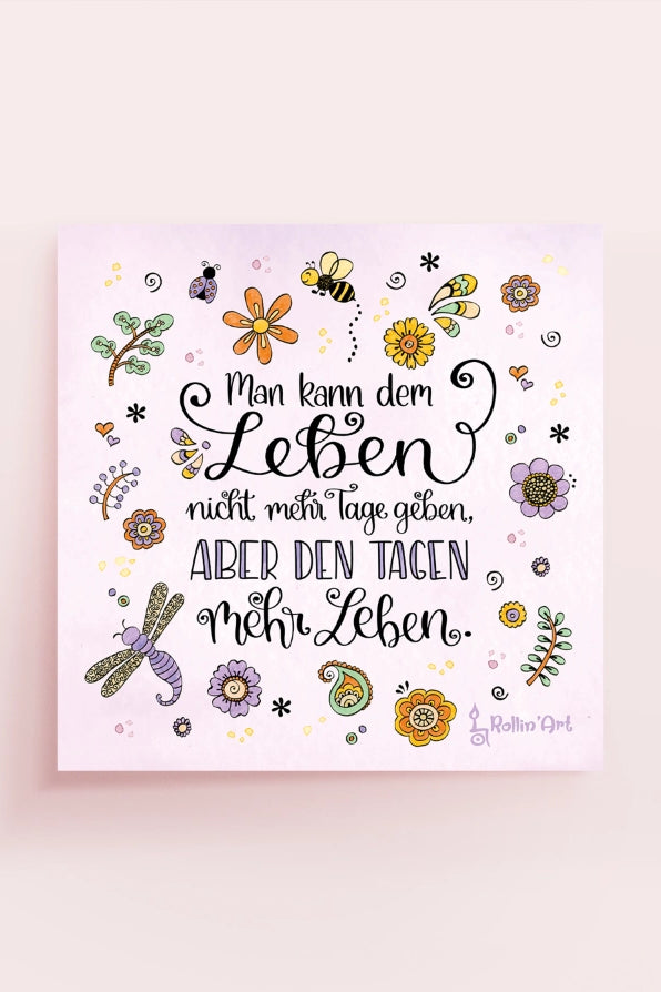 Poster „Mehr Leben für deine Tage“
