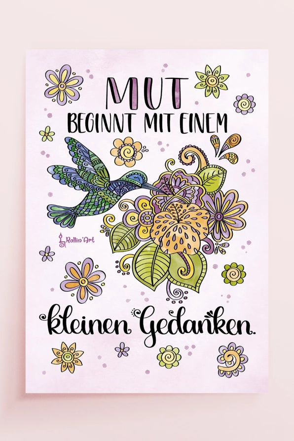 Poster „Mut beginnt mit einem kleinen Gedanken“