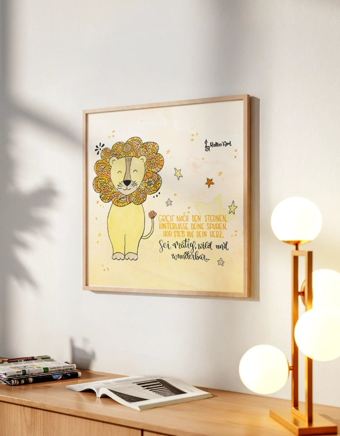 Poster „Sei mutig, wild und wunderbar“