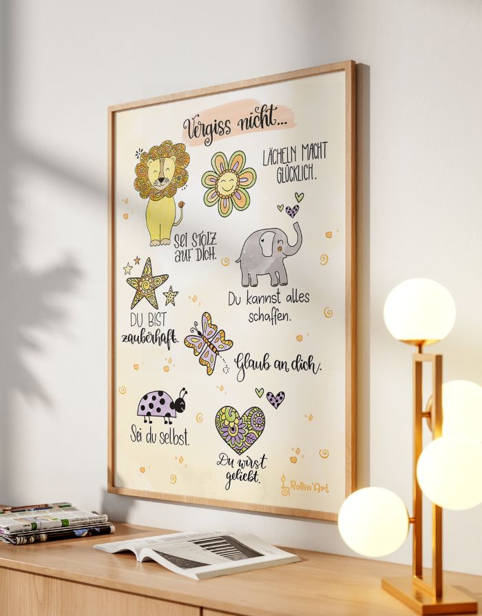 Poster „Vergiss nicht … du bist wunderbar“