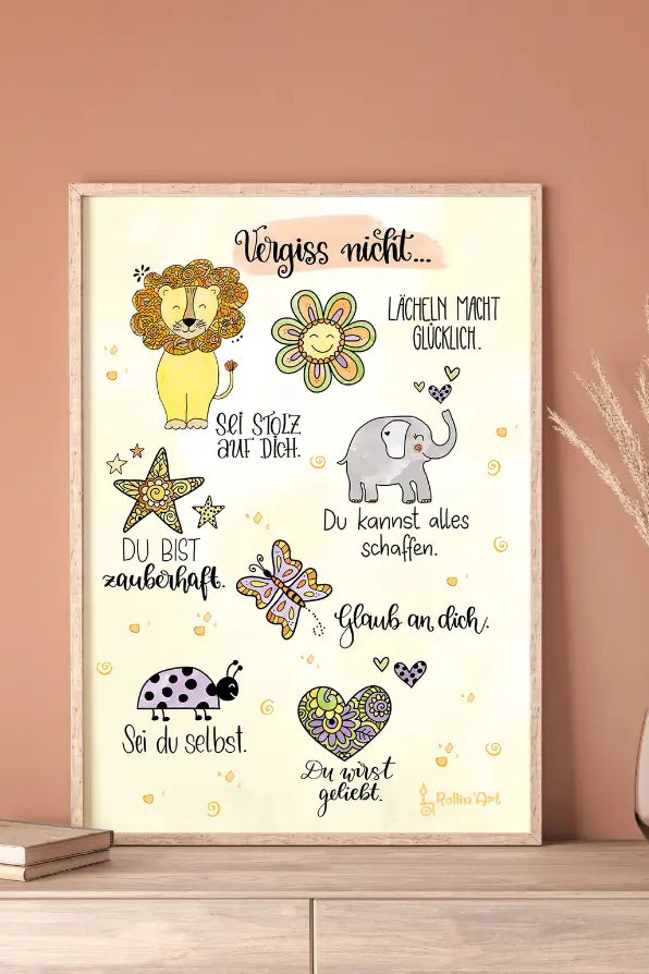 Poster „Vergiss nicht … du bist wunderbar“