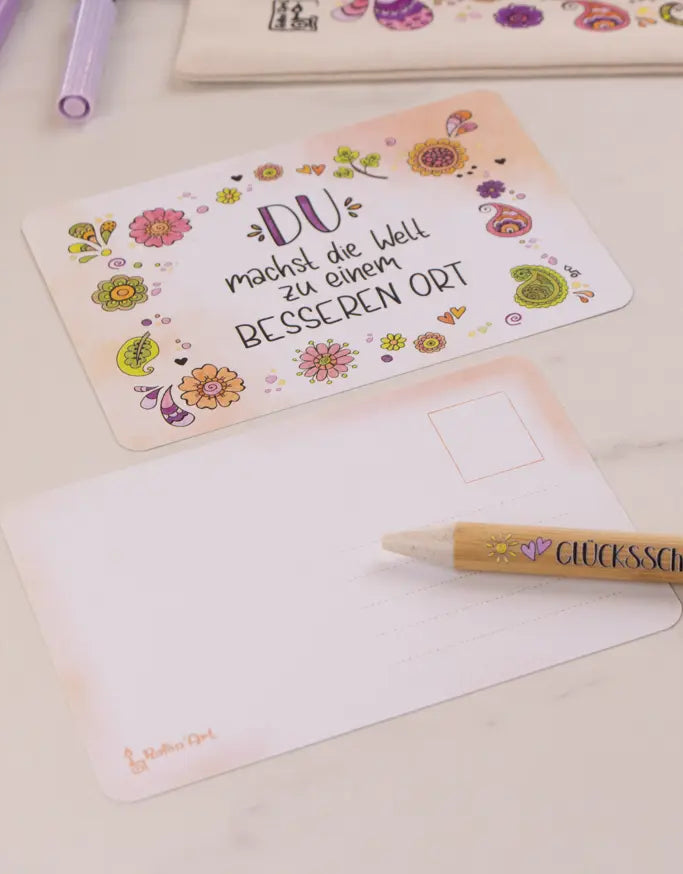Postkarte "Du machst die Welt zu einem besseren Ort"