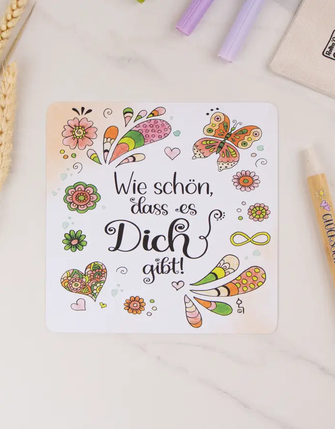 Postkarte "Wie schön, dass es dich gibt"