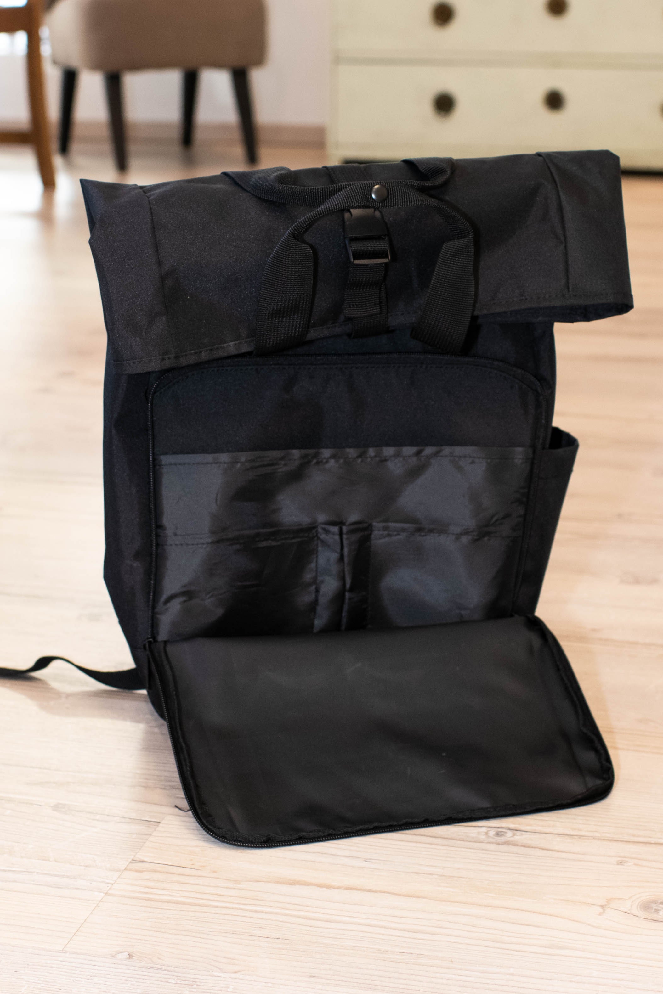 Rucksack groß Black „Bee happy”