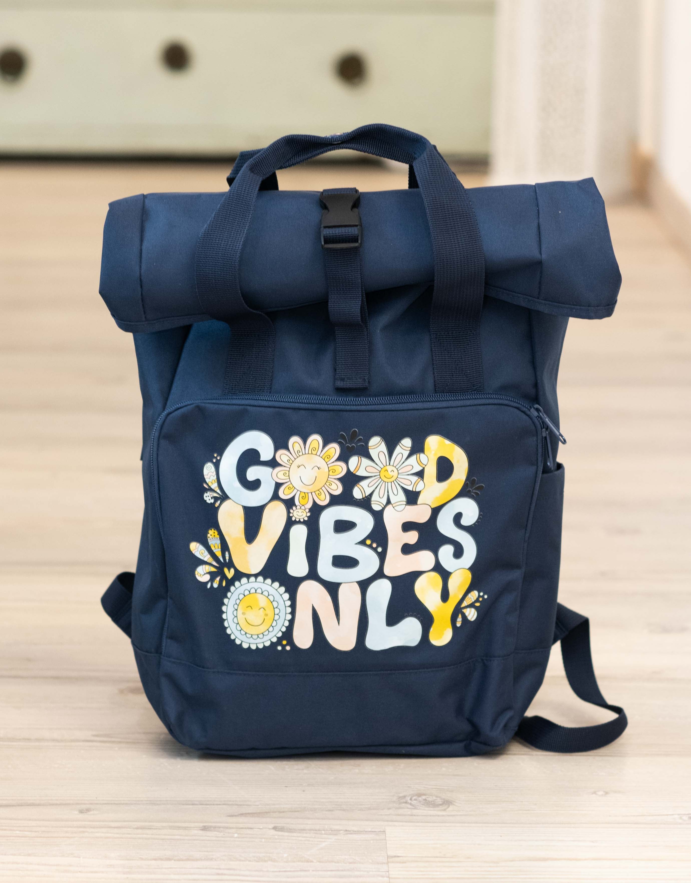 Rucksack groß Navy Dusk "Good vibes only”