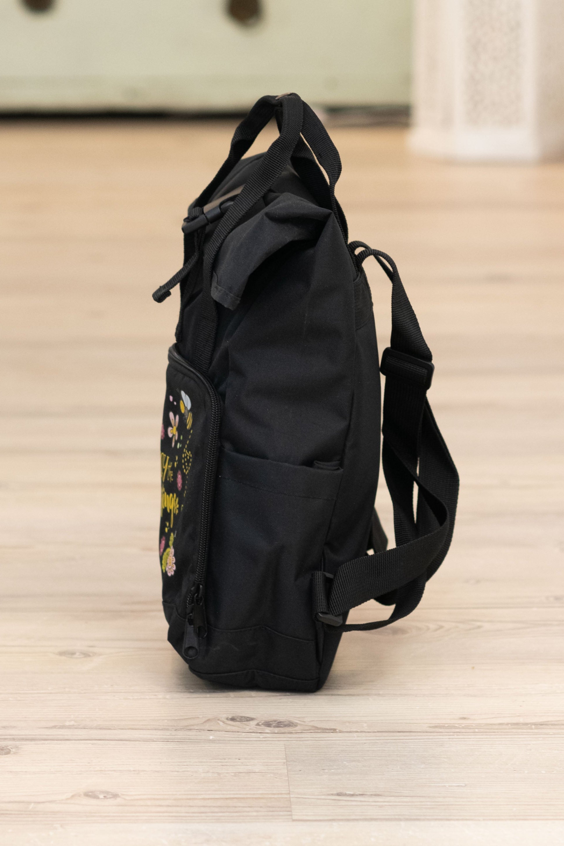 Rucksack klein Black „Enjoy the little things”