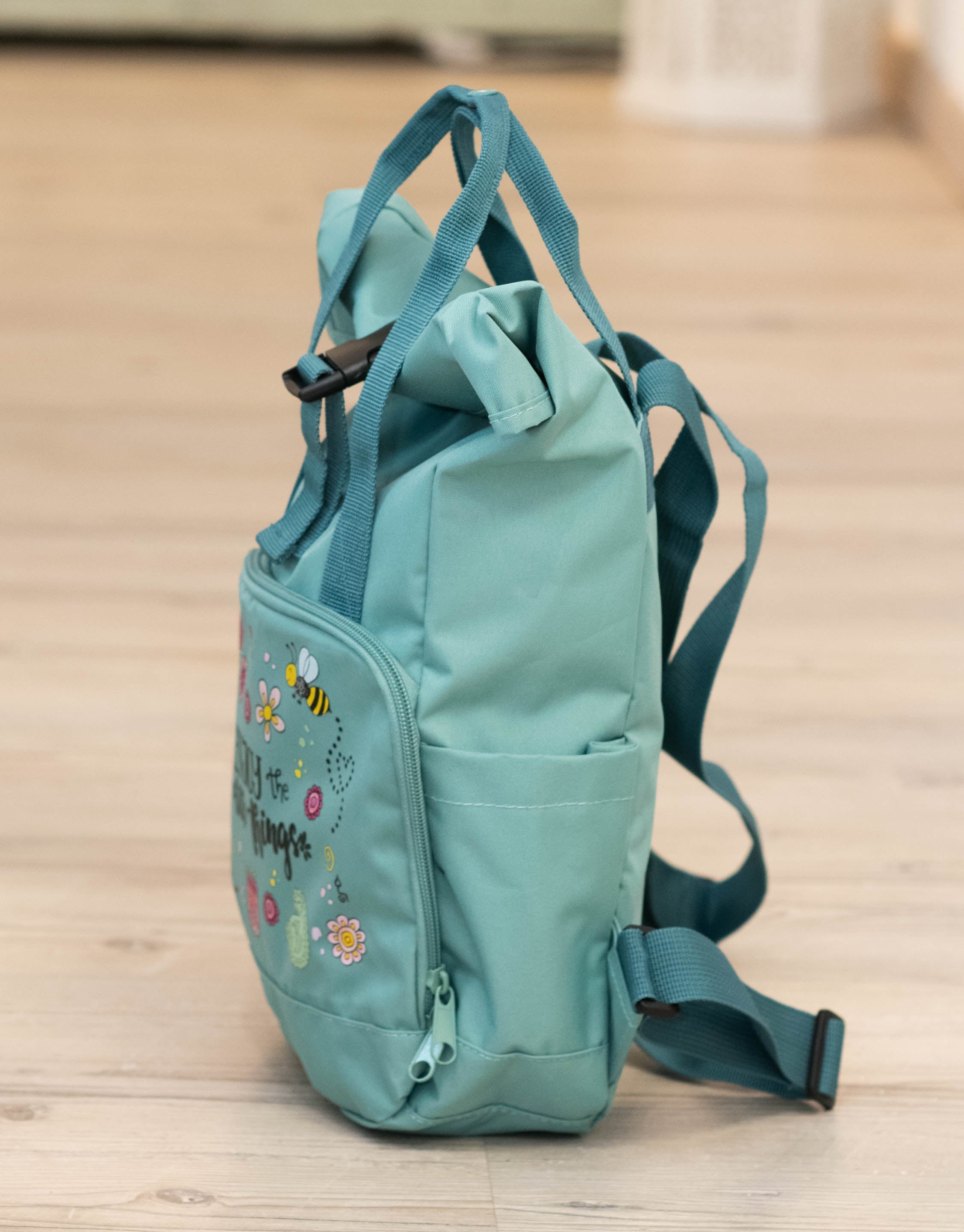 Rucksack klein Green „Enjoy the little things”