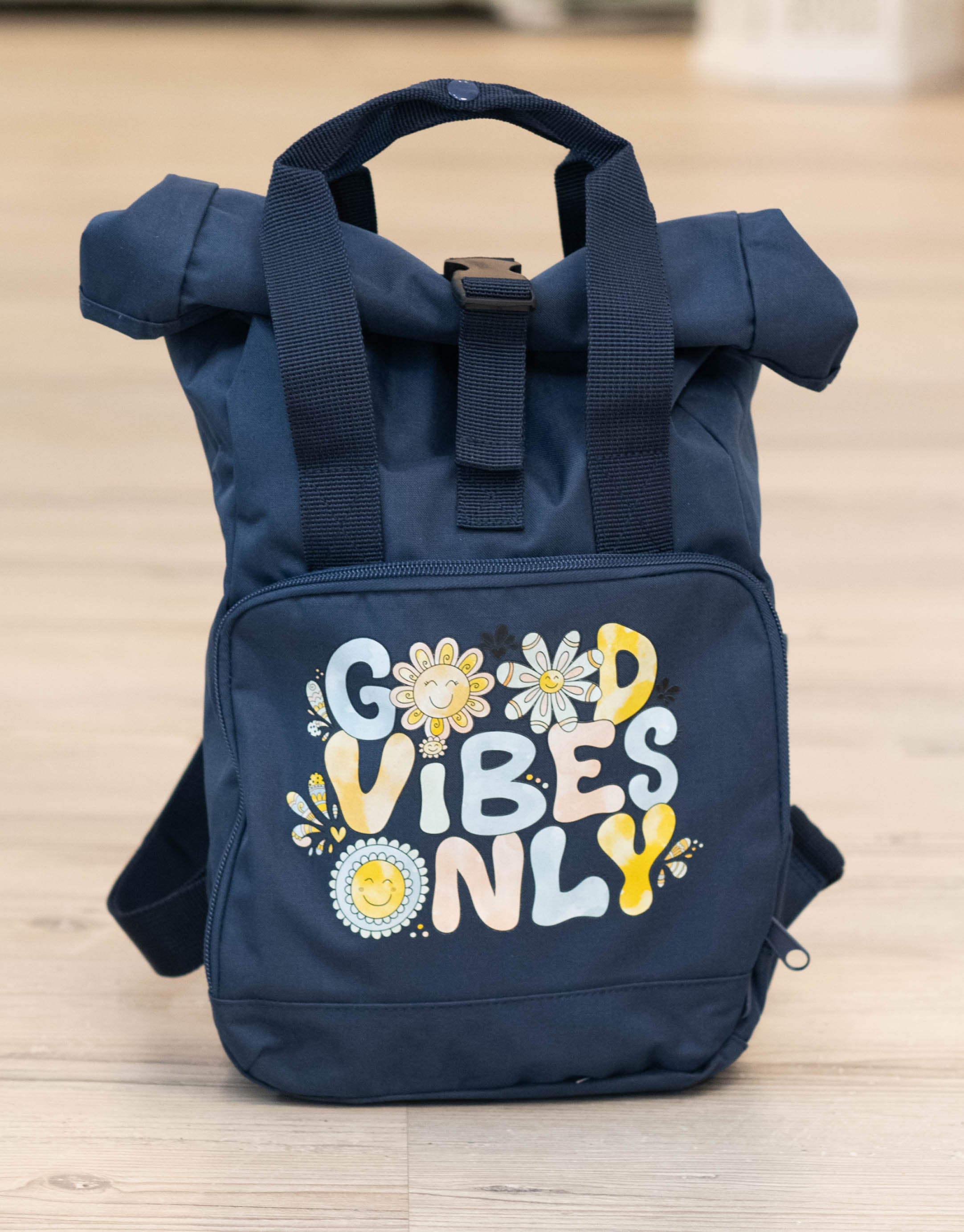 Rucksack klein Navy Dusk "Good vibes only”