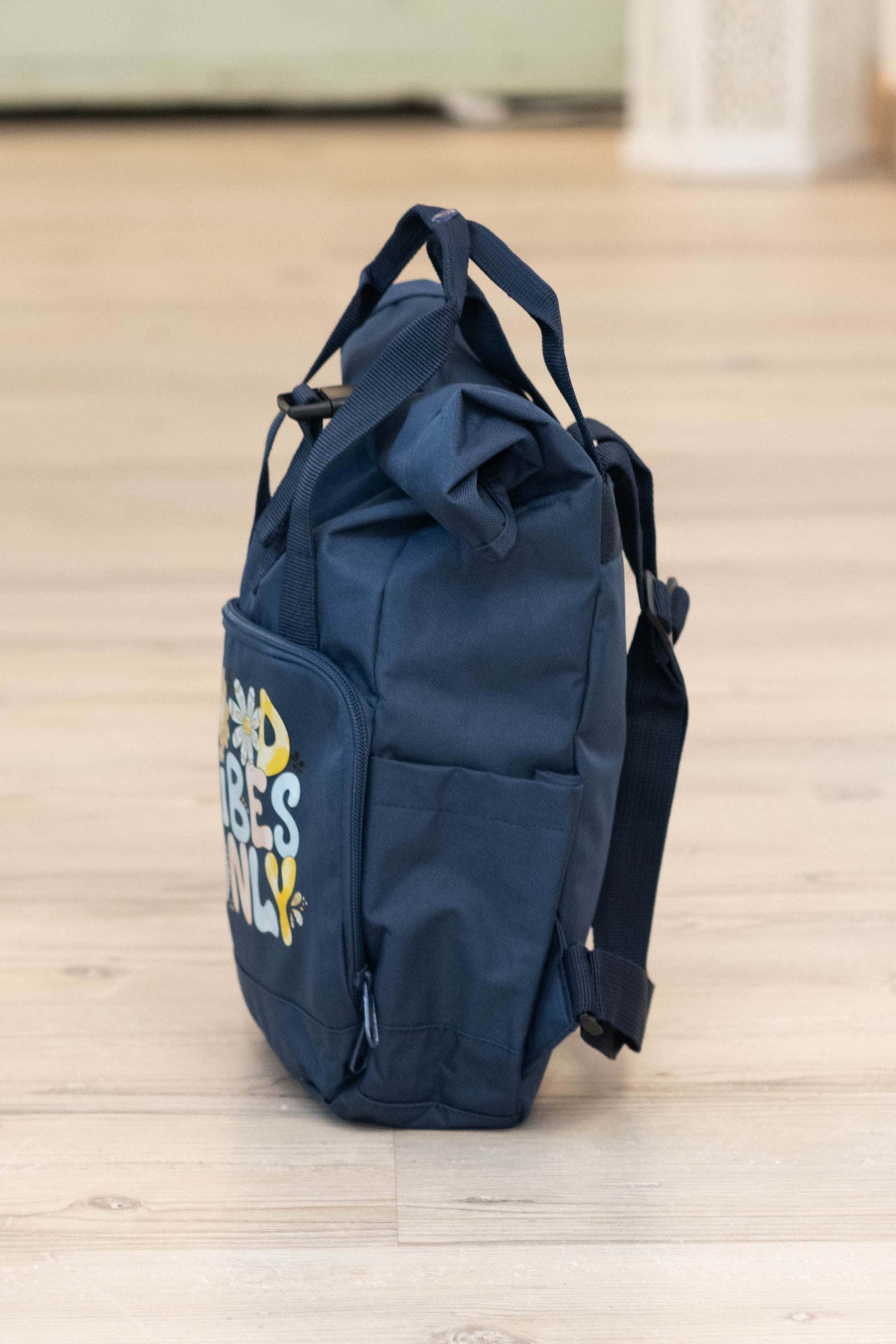 Rucksack klein Navy Dusk "Good vibes only”