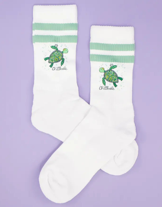 Socken "Chillkröte"
