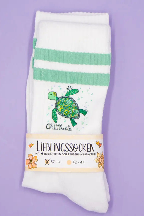 Socken "Chillkröte"
