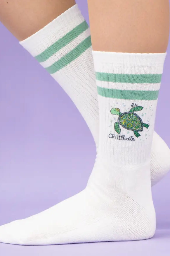 Socken "Chillkröte"