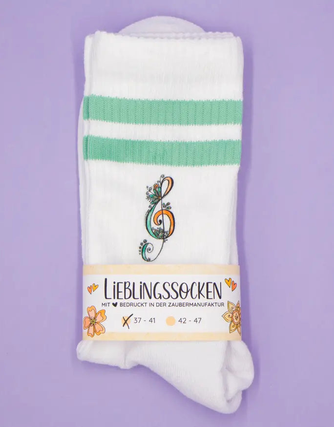 Socken "Violinschlüssel"