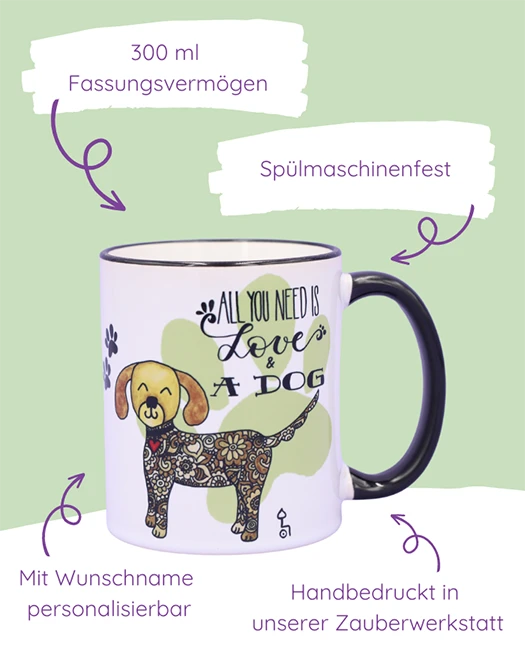 Tasse "All you need is ... dog"