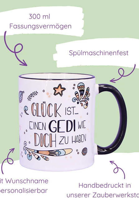 Tasse "Glück ist... Gedi"