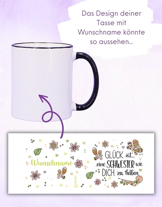Tasse "Glück ist... Schwester"