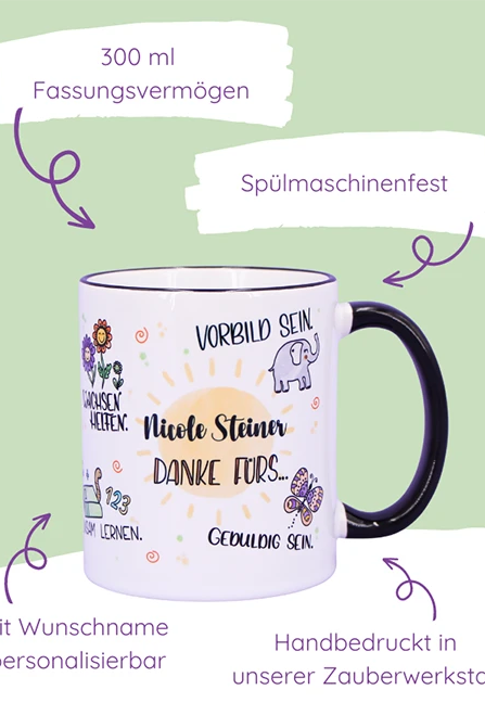 Tasse "Lehrer:in Danke für's..."