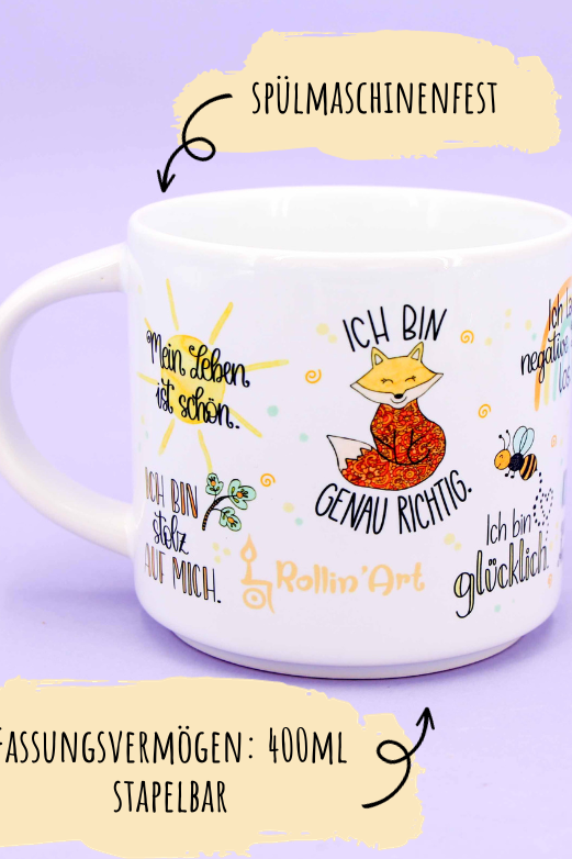Tasse stapelbar "Meine Glückstasse"