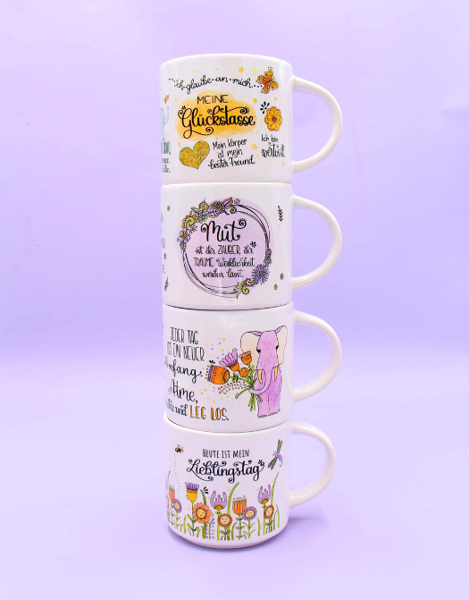 Tasse stapelbar "Neuer Anfang"