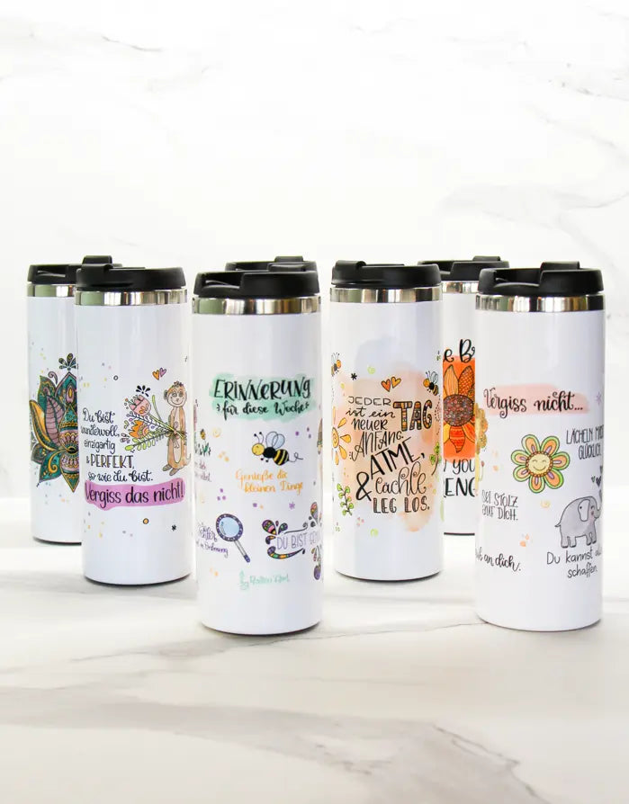 Thermobecher "Glücksblumen"
