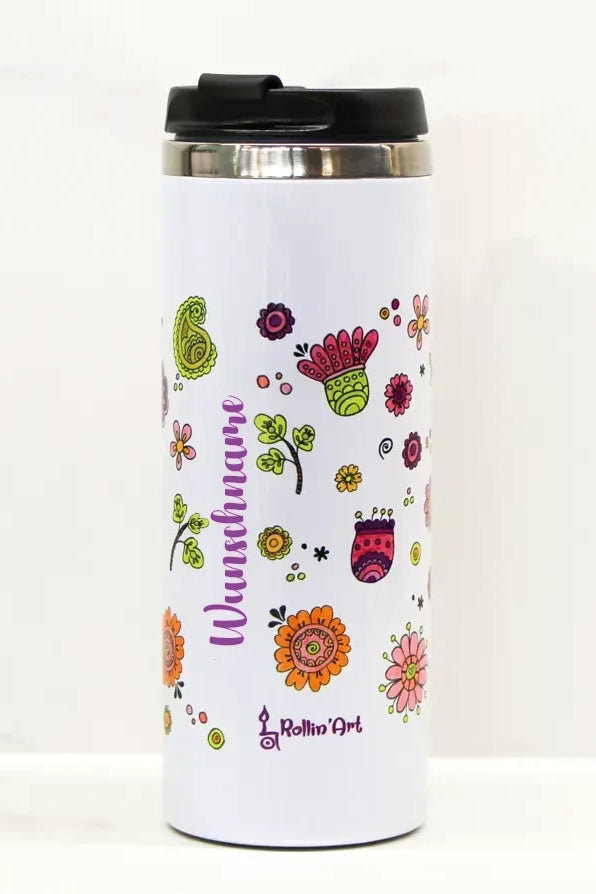 Thermobecher "Glücksblumen"