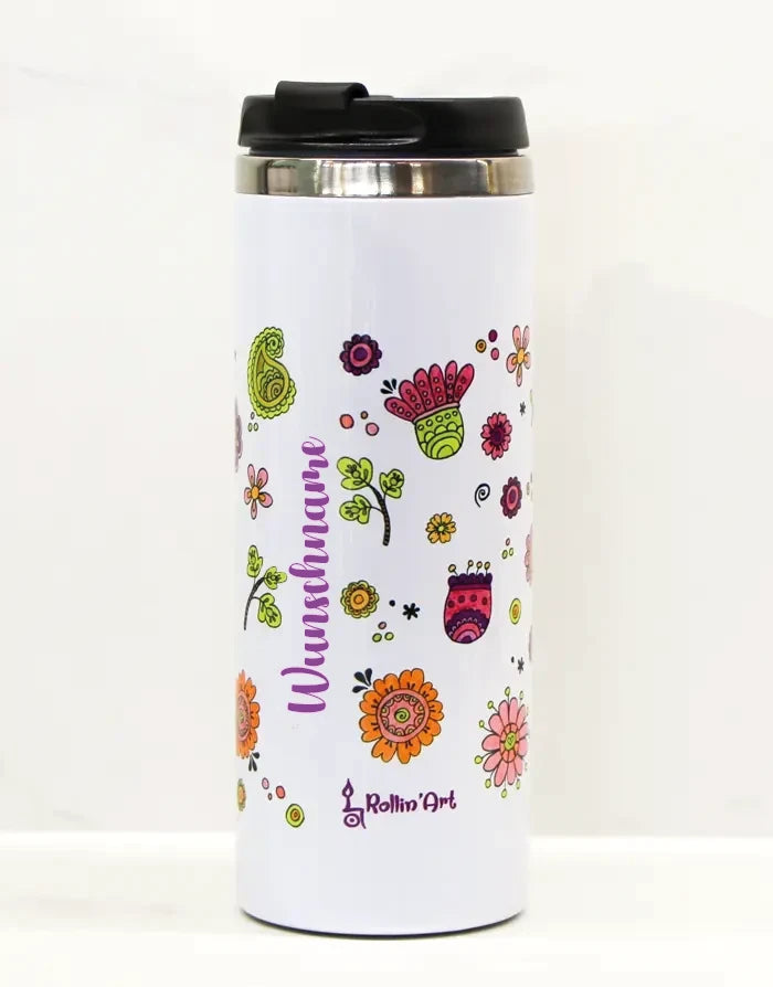 Thermobecher "Glücksblumen"