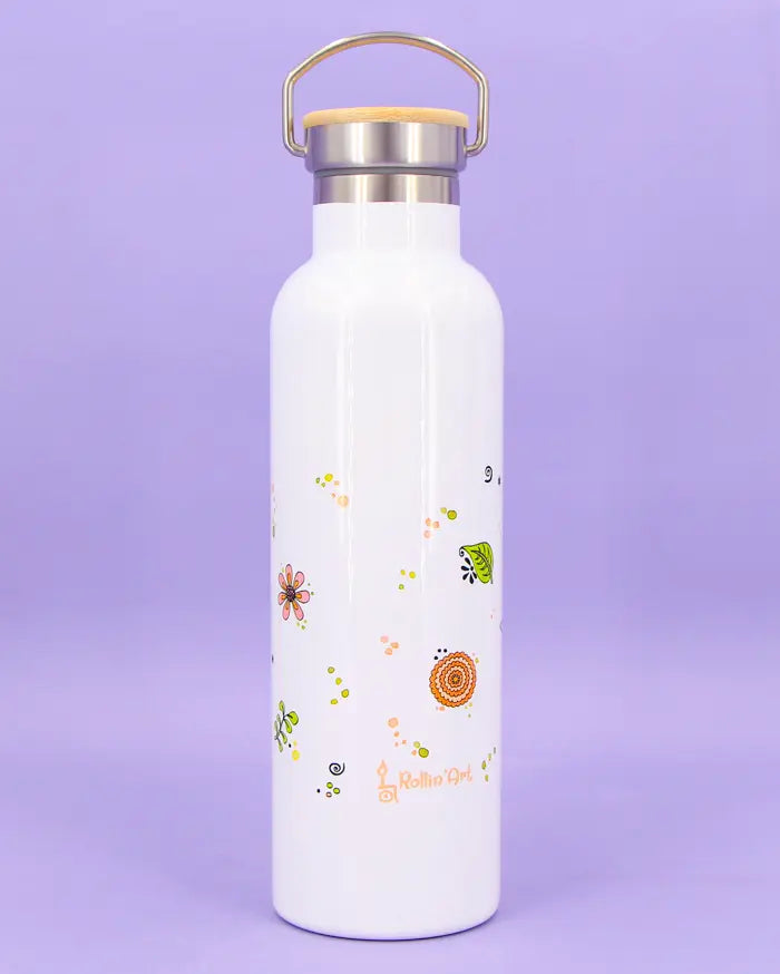 Thermosflasche Bambusdeckel "Bergliebe"