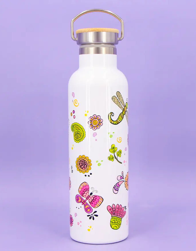 Thermosflasche Bambusdeckel "Enjoy the little things"