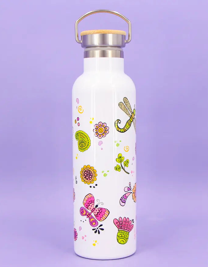 Thermosflasche Bambusdeckel "Enjoy the little things"