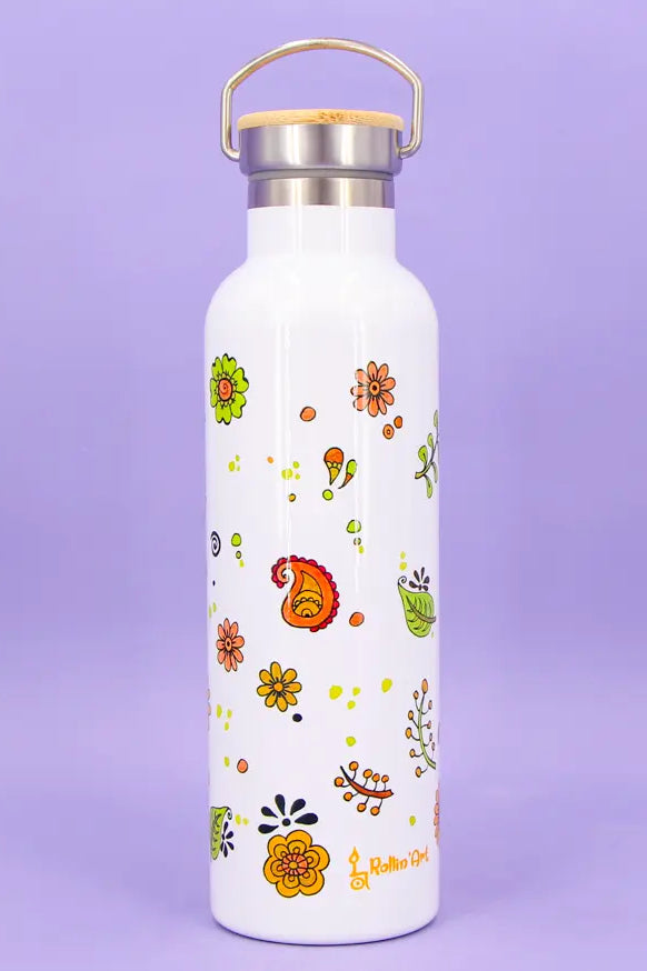 Thermosflasche Bambusdeckel "Fuchs"