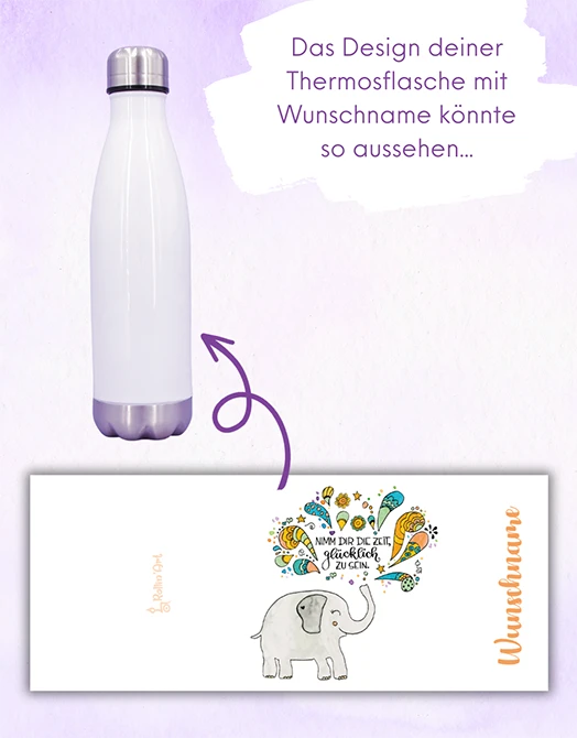 Trinkflasche "Glückselefant"