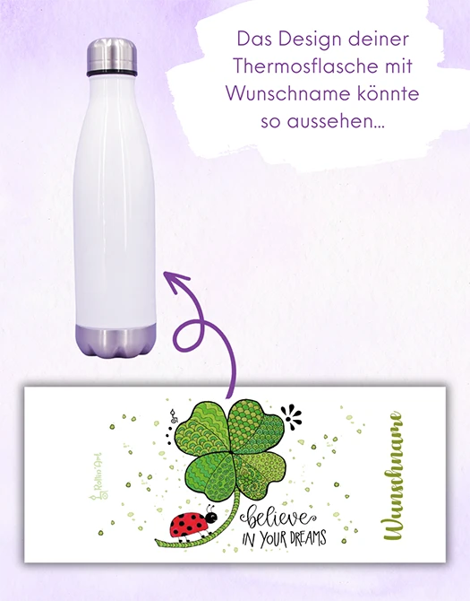 Trinkflasche "Klee"