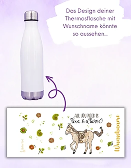 Trinkflasche "Life is better with horses"