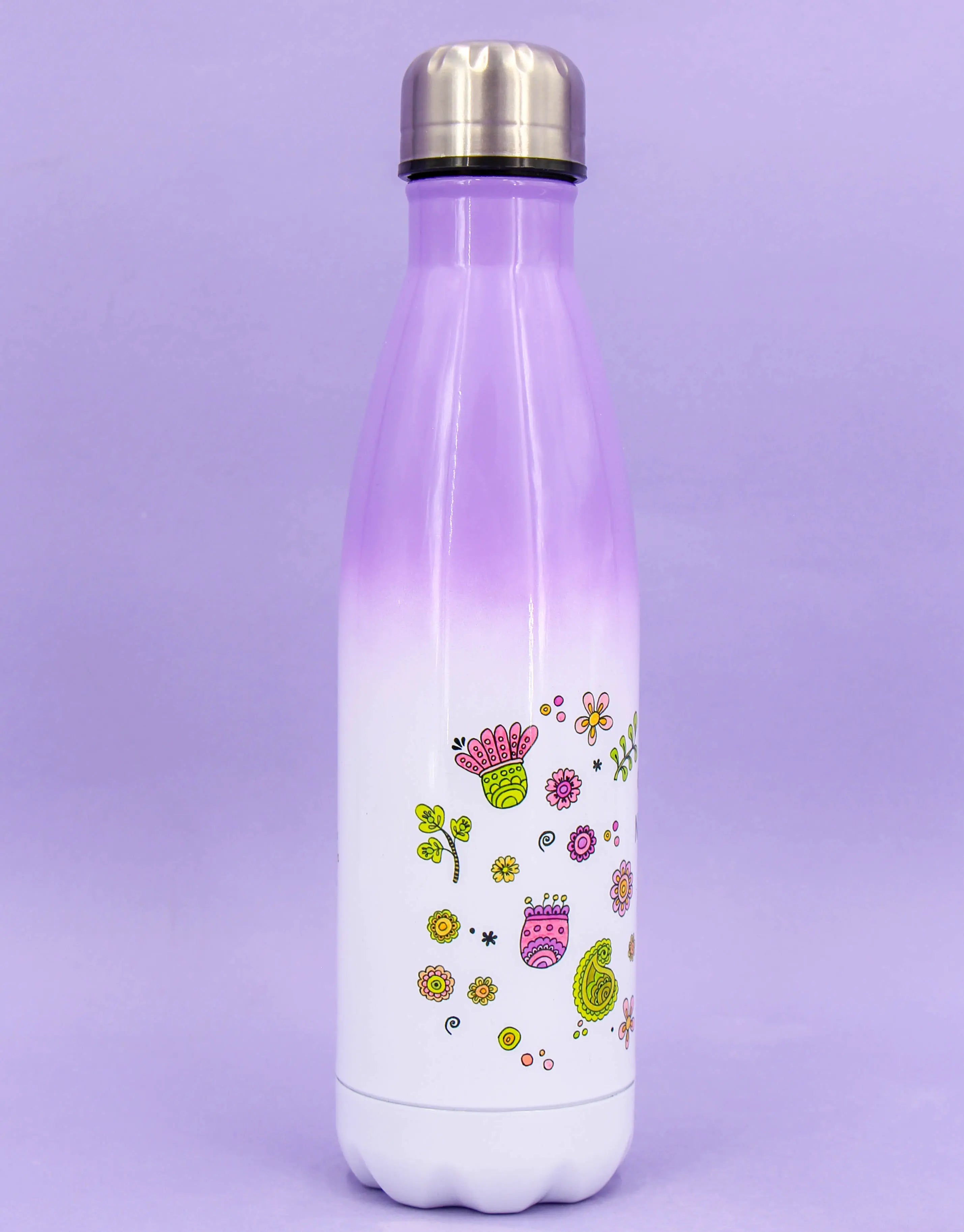 Trinkflasche lila "Nimm dir die Zeit"